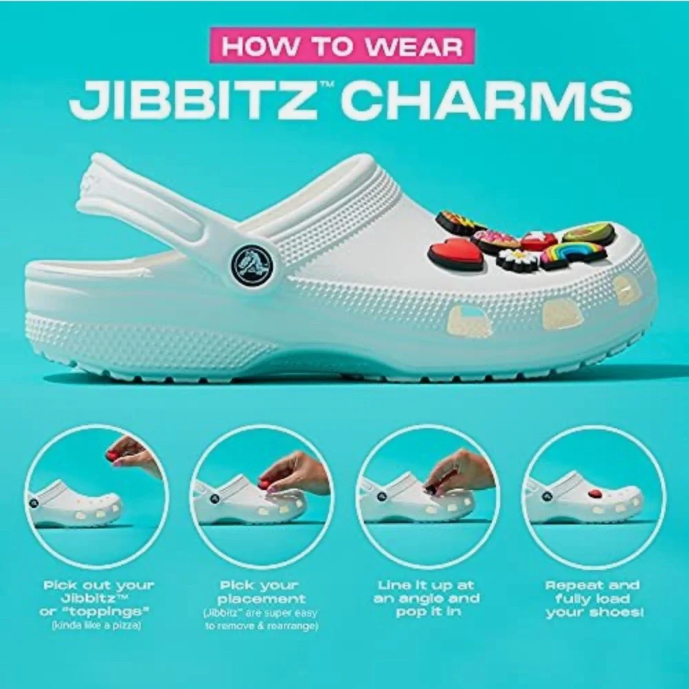 NWT Crocs Jibbitz Kids Patriotic 5 Piece Se 4th of July‎ USA Red White &  Blue